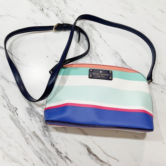 Kate Spade Striped Crossbody Purse - Picture 4 of 14
